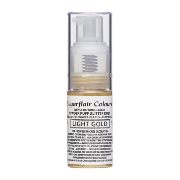 Pumpspray - Glitter Pulver - Light Gold - ohne E171